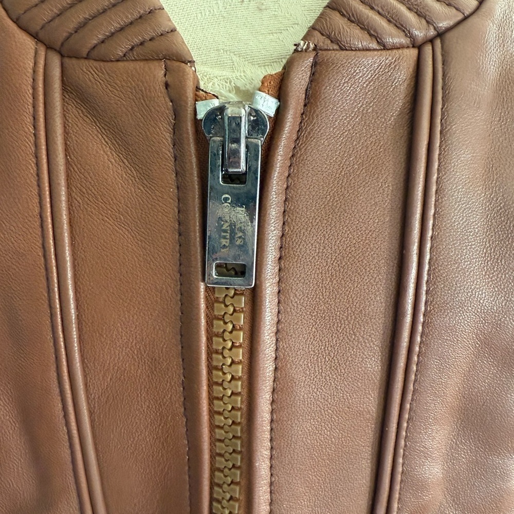 Mens Brown Lamb 100% Leather Vest Size S Outdoors Classy Texas Country Rodeo - Picture 12 of 14